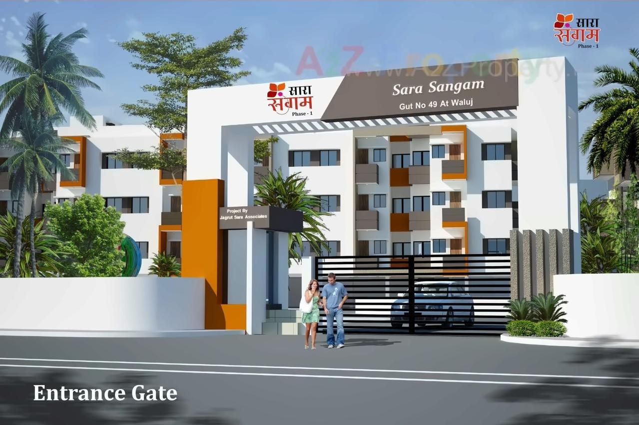 3D Elevation of real estate project Sara Sangam located at Wadgaon-kolhati-ct, Aurangabad, Maharashtra