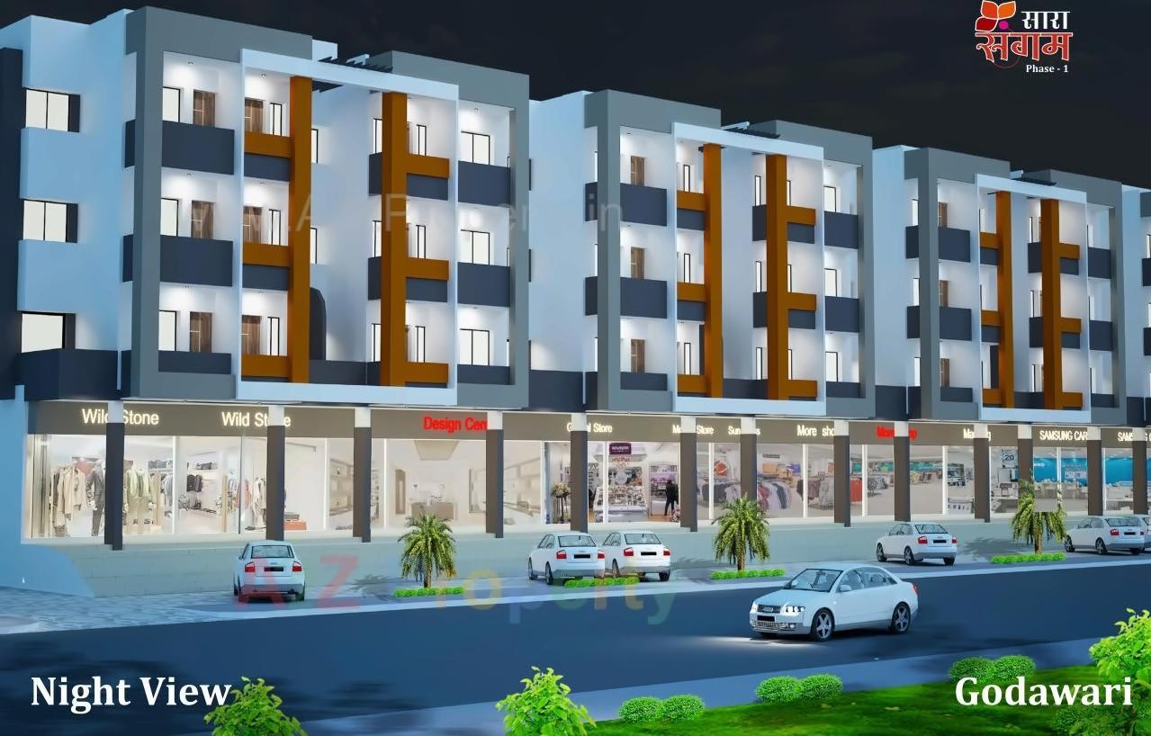 3D Elevation of real estate project Sara Sangam located at Wadgaon-kolhati-ct, Aurangabad, Maharashtra