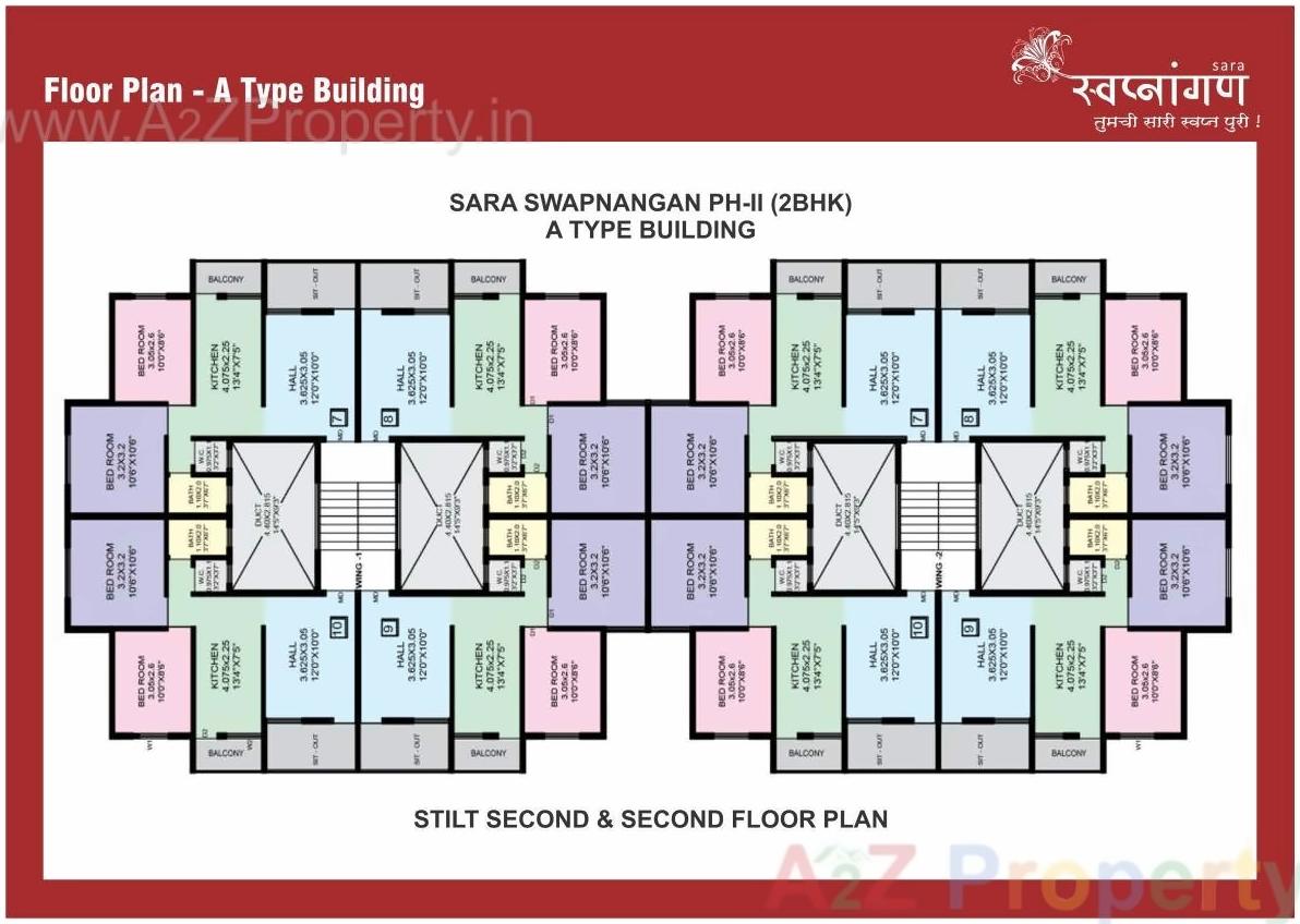 Layout of real estate project Sara Swapnangan   A4, A5, A6 S located at Gangapur-jahagir, Aurangabad, Maharashtra