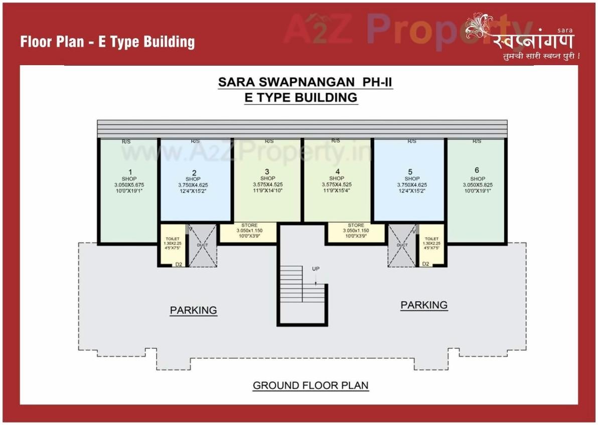 Layout of real estate project Sara Swapnangan   A4, A5, A6 S located at Gangapur-jahagir, Aurangabad, Maharashtra