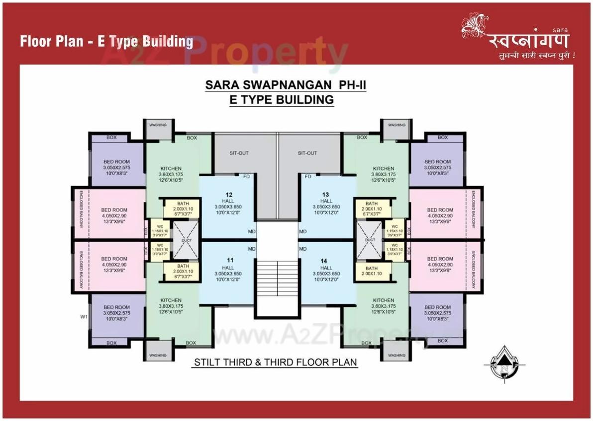 Layout of real estate project Sara Swapnangan   A4, A5, A6 S located at Gangapur-jahagir, Aurangabad, Maharashtra