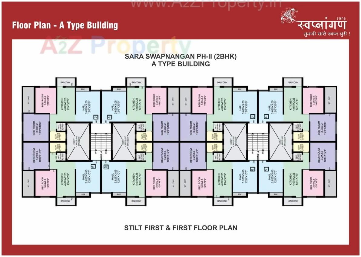 Layout of real estate project Sara Swapnangan   A4, A5, A6 S located at Gangapur-jahagir, Aurangabad, Maharashtra