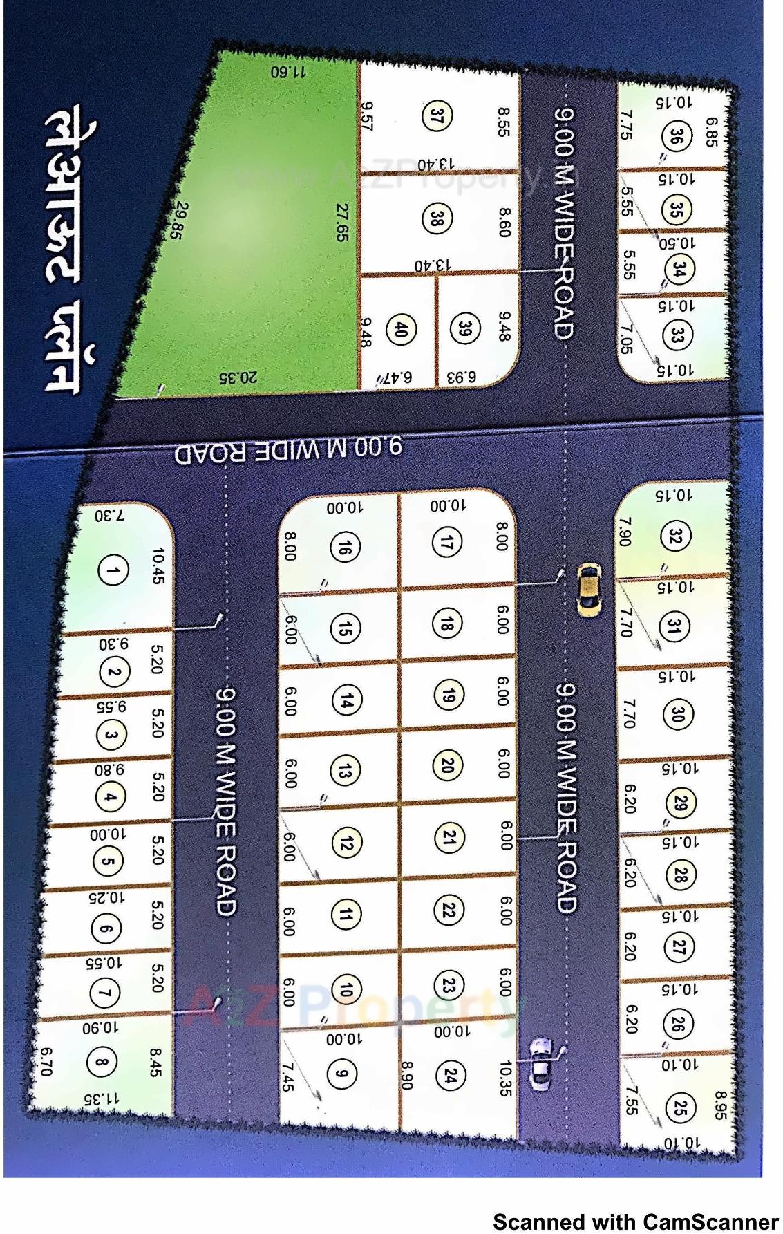 Layout of real estate project Shraddha Colony located at Palshi, Aurangabad, Maharashtra