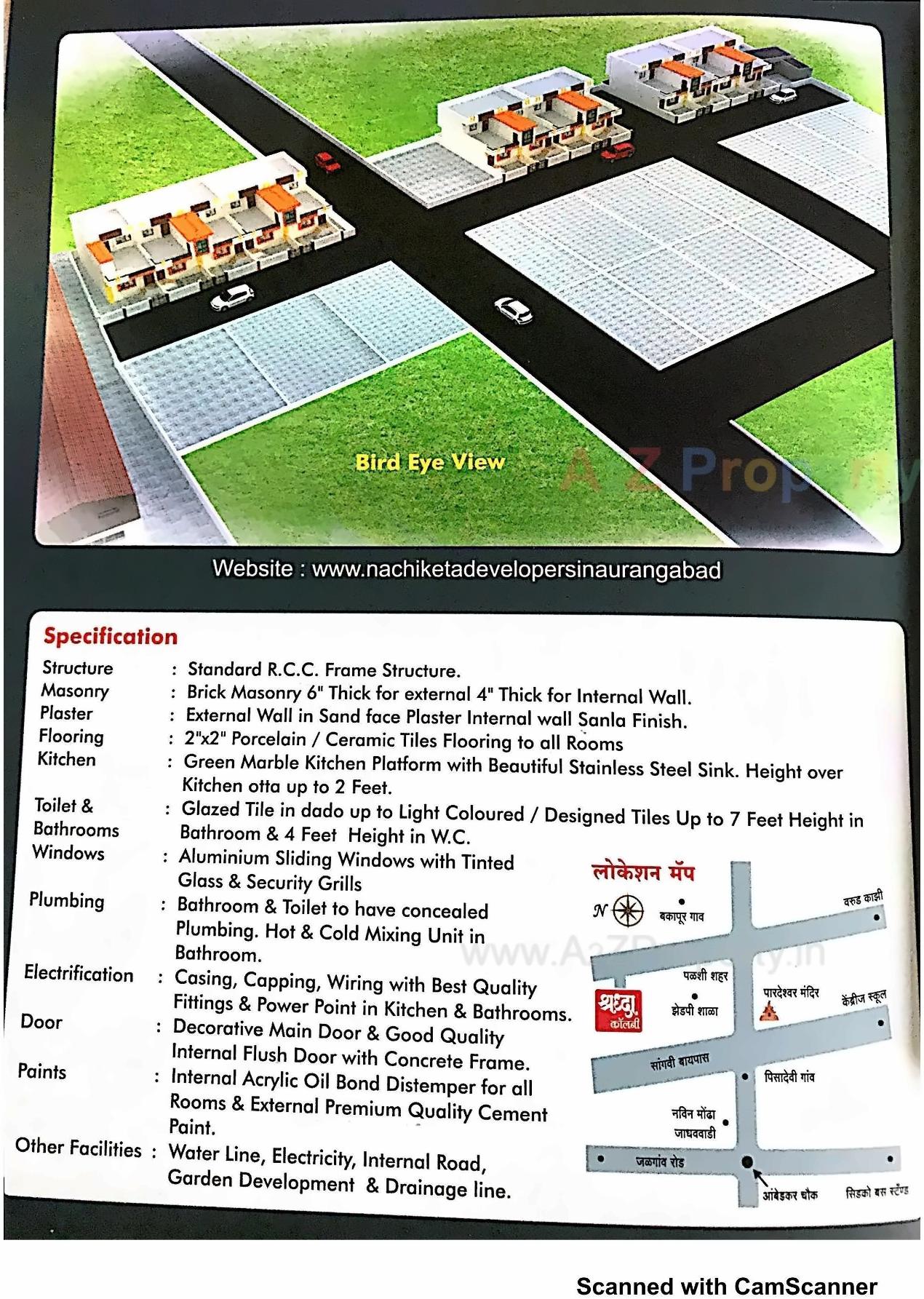  of real estate project Shraddha Colony located at Palshi, Aurangabad, Maharashtra