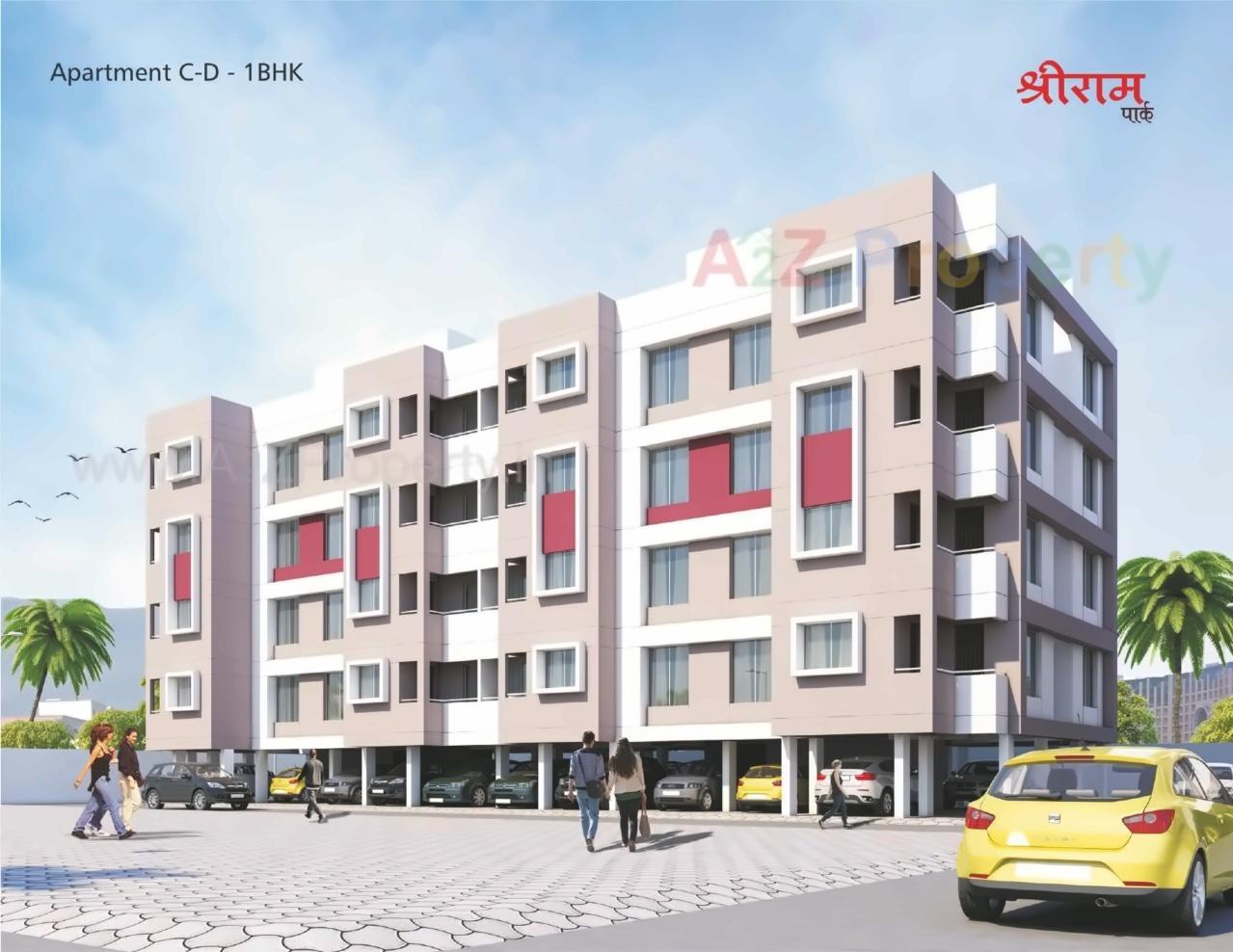 3D Elevation of real estate project Shriram Park located at Aurangabad-m-corp, Aurangabad, Maharashtra