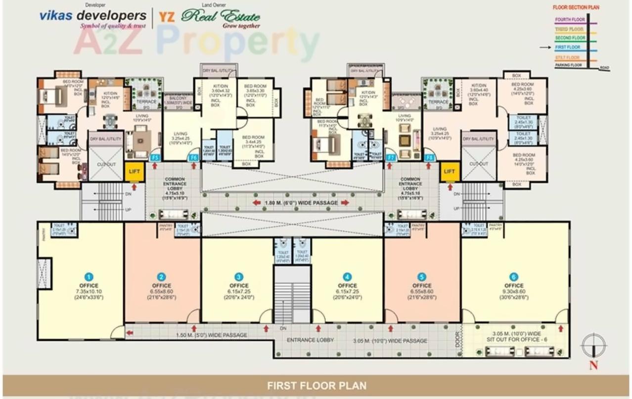 Layout of real estate project Silver Pearlss located at Aurangabad-m-corp, Aurangabad, Maharashtra