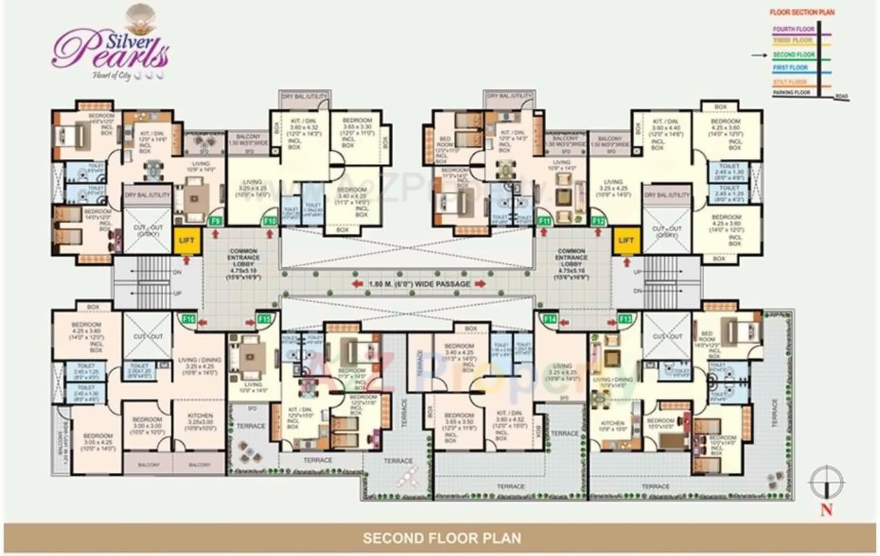 Layout of real estate project Silver Pearlss located at Aurangabad-m-corp, Aurangabad, Maharashtra