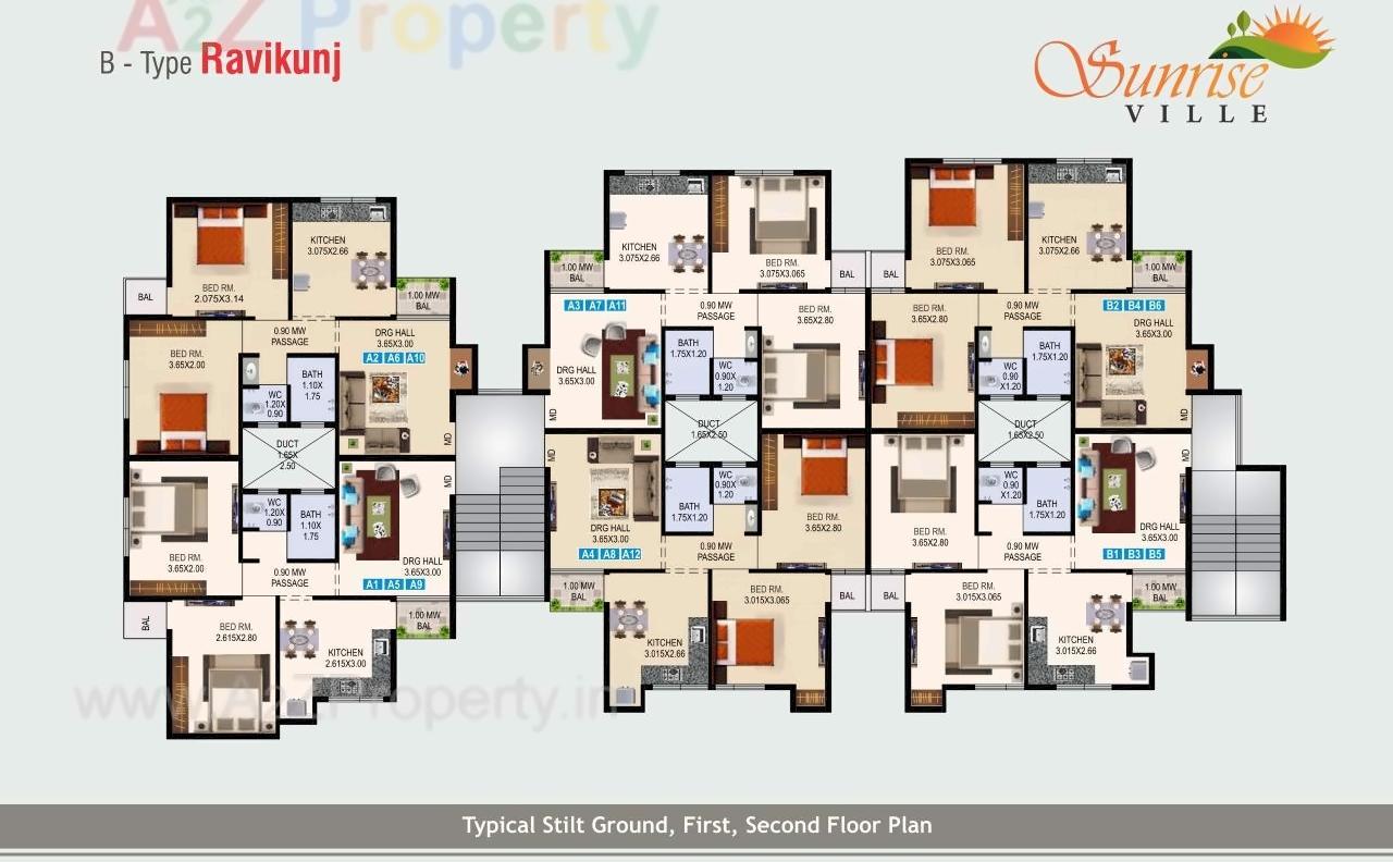 Layout of real estate project Sunrise Ville located at Tisgaon, Aurangabad, Maharashtra