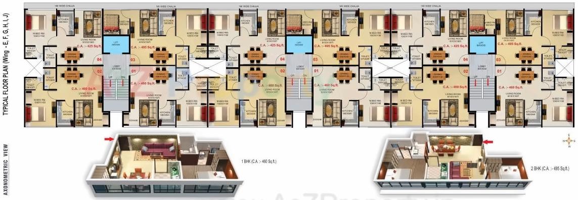 Layout of real estate project A  M  Residency located at E400010, MumbaiCity, Maharashtra