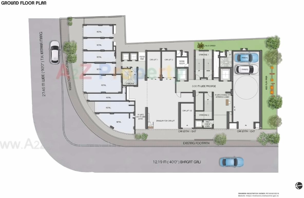 Layout of real estate project Aangan located at Gnorth400016, MumbaiCity, Maharashtra