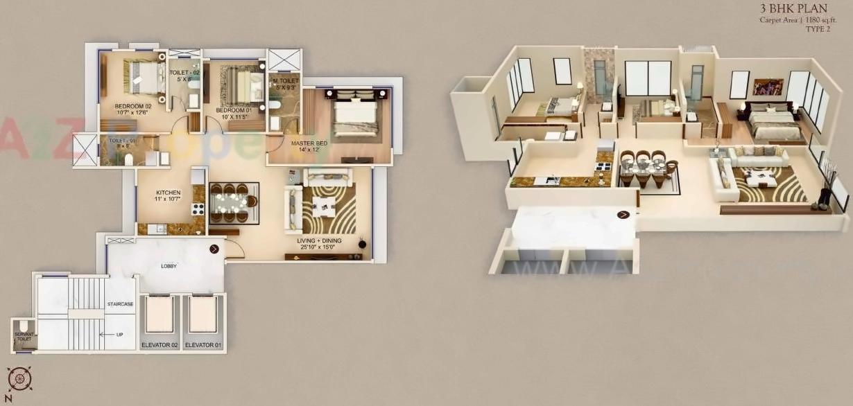 Layout of real estate project Aaradhya Signature located at Fnorth400022, MumbaiCity, Maharashtra