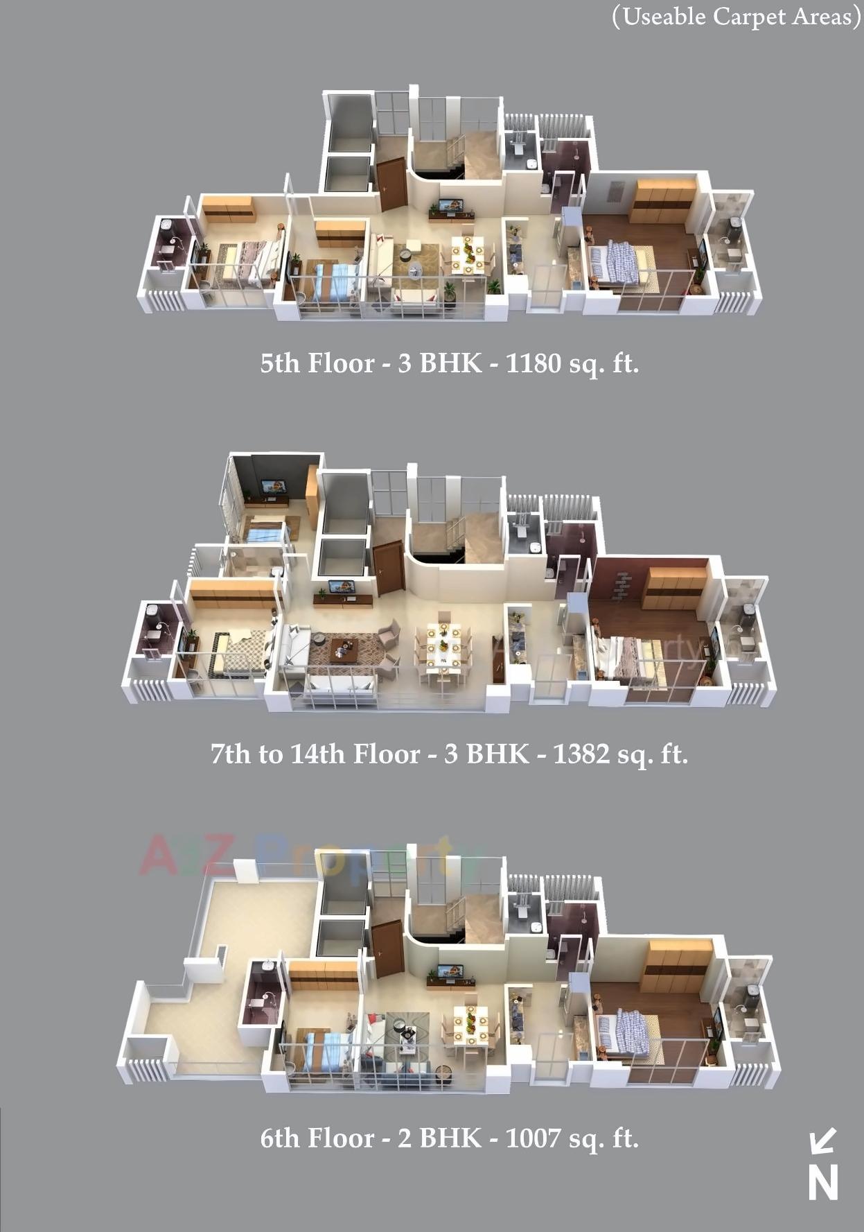 Layout of real estate project Ajmera Classique located at Mumbai-city, MumbaiCity, Maharashtra