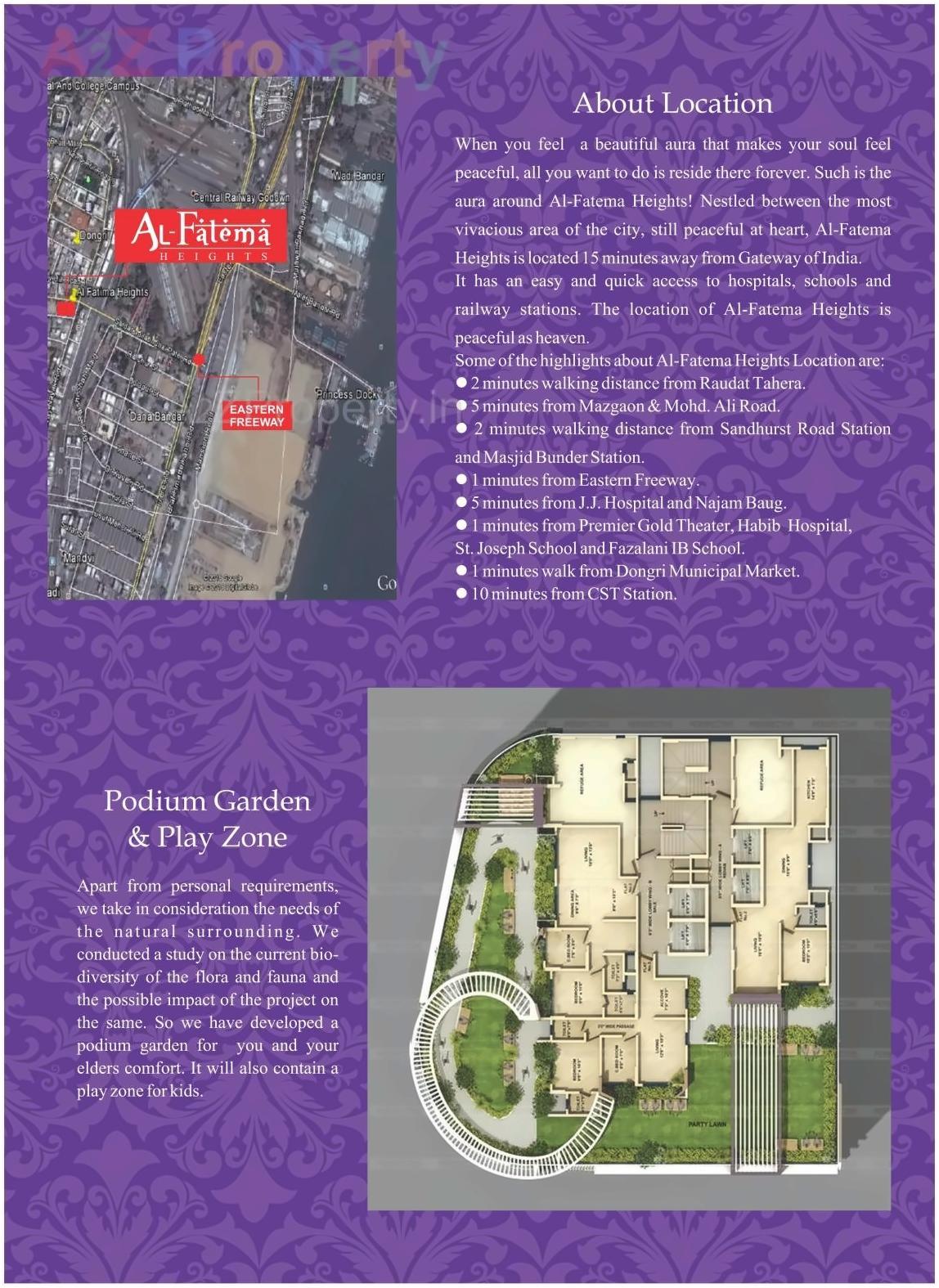 Layout of real estate project Al Fatema Heights located at Abcd400009, MumbaiCity, Maharashtra