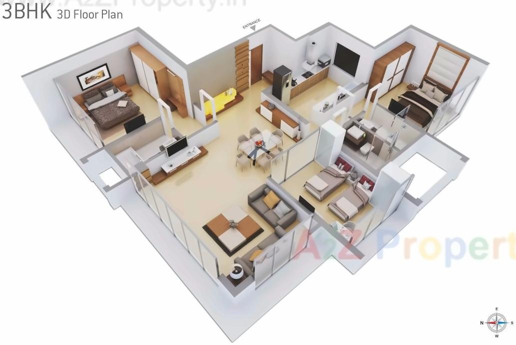 Layout of real estate project Asteria Heights located at Gnorth400028, MumbaiCity, Maharashtra