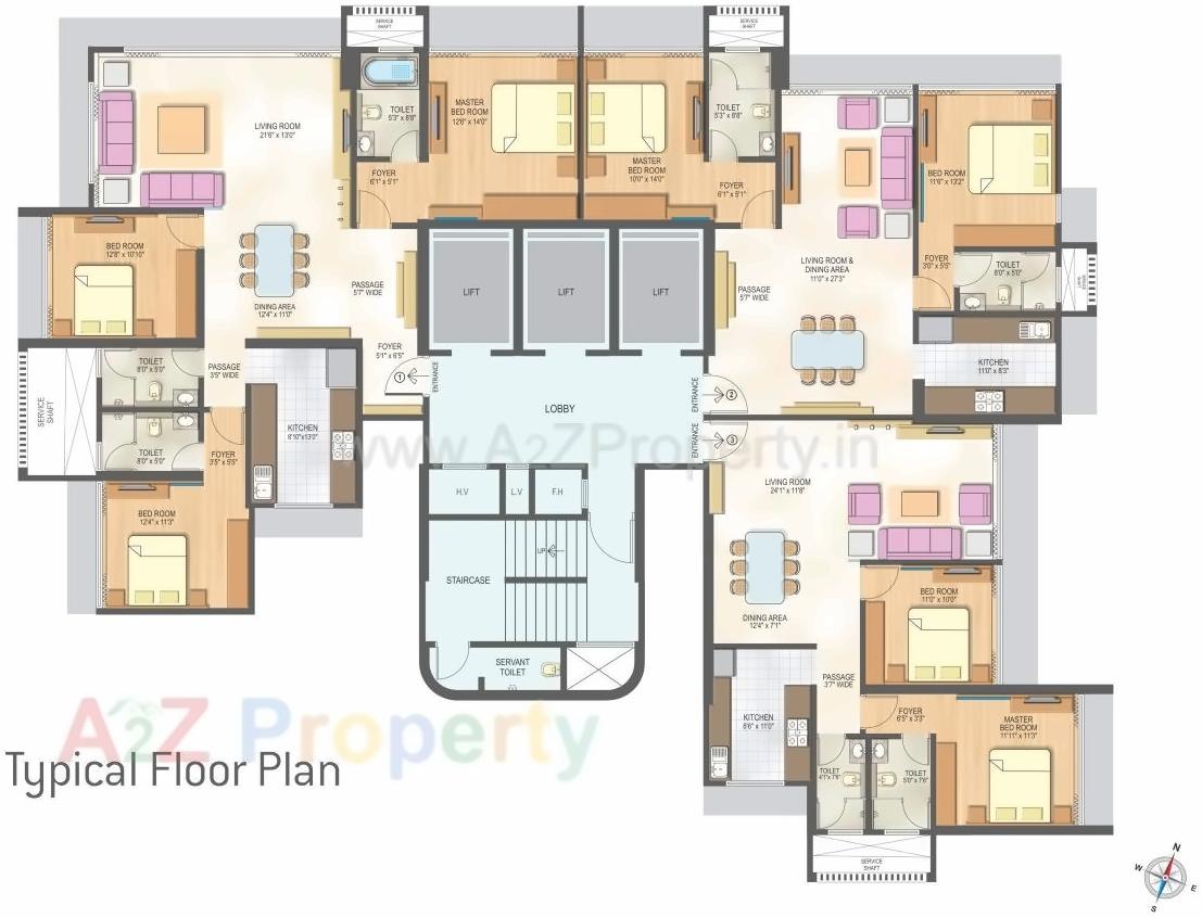 Layout of real estate project Asteria Heights located at Gnorth400028, MumbaiCity, Maharashtra