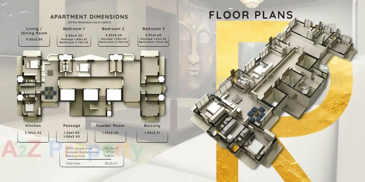 Layout of real estate project Aurum Heights located at E400011, MumbaiCity, Maharashtra