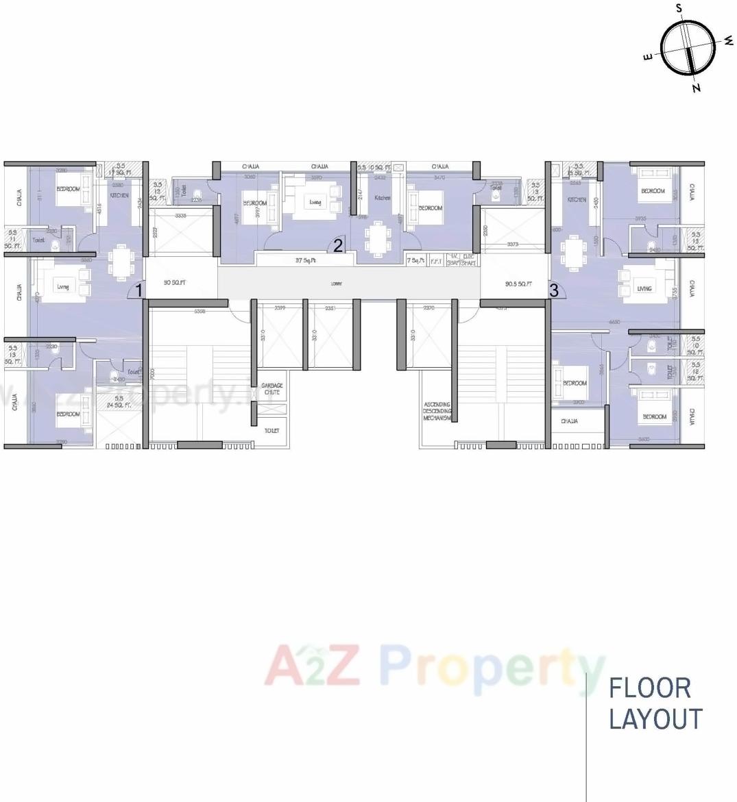 Layout of real estate project Bombay Xi located at E400011, MumbaiCity, Maharashtra