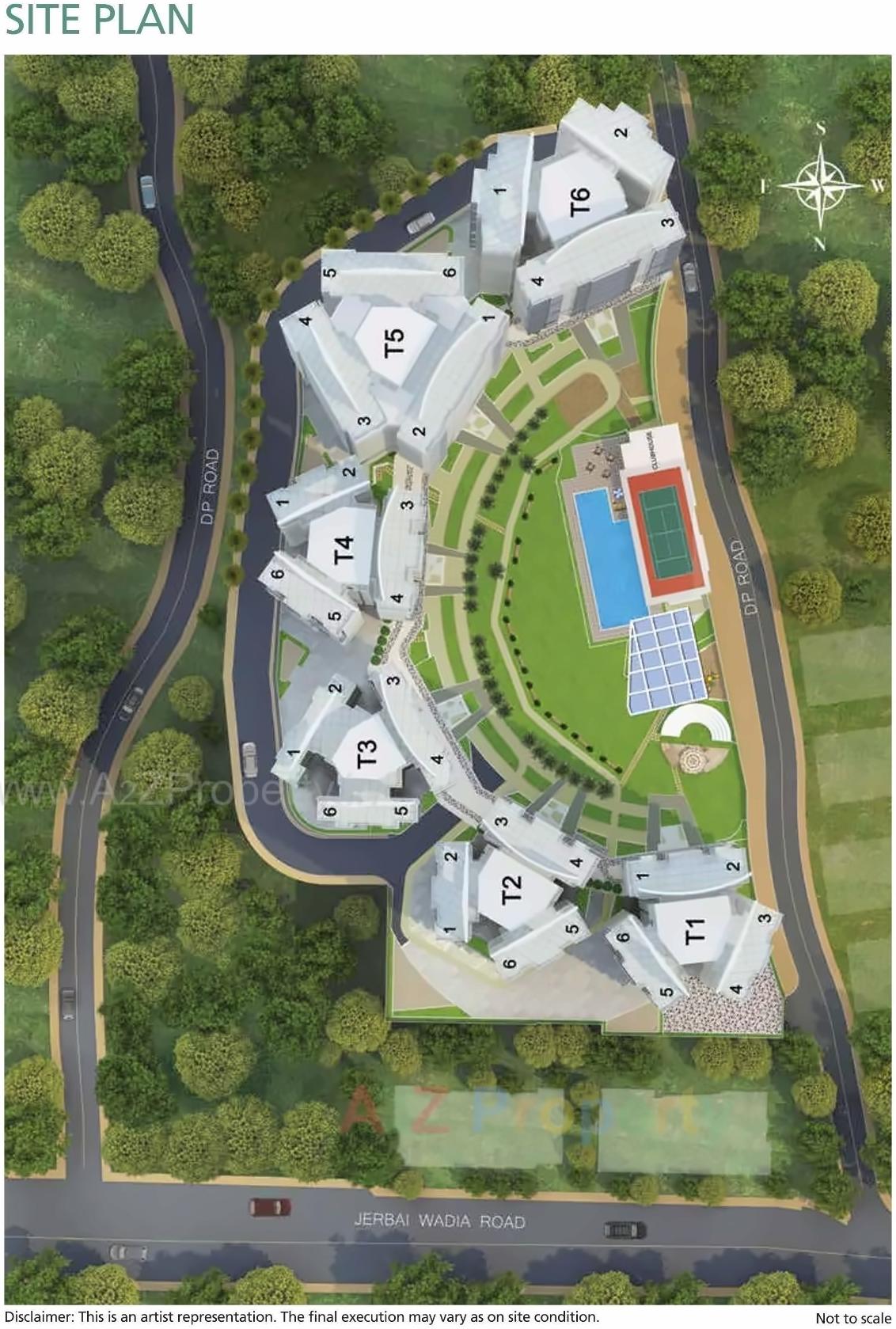 Layout of real estate project Crescent Bay   T1   40, 41 Floors located at Fsouth400012, MumbaiCity, Maharashtra