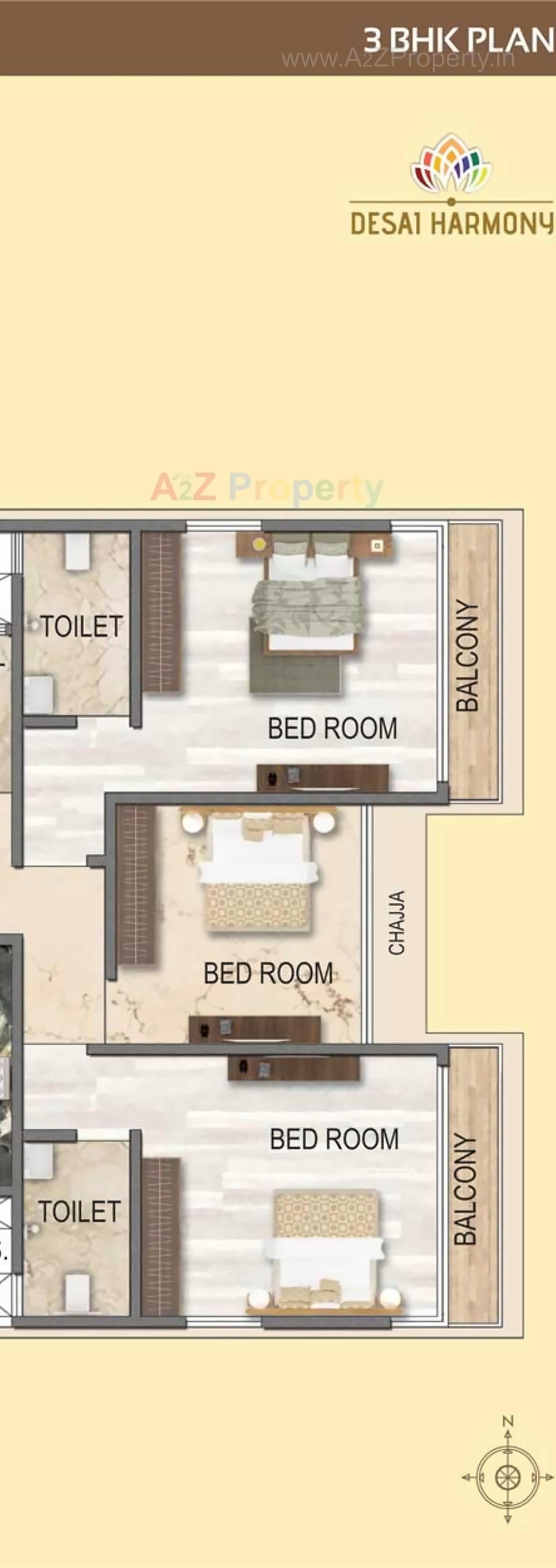 Layout of real estate project Desai Harmony located at Mumbai-city, MumbaiCity, Maharashtra