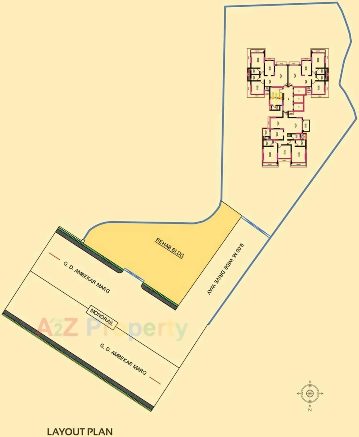 Layout of real estate project Desai Harmony located at Mumbai-city, MumbaiCity, Maharashtra