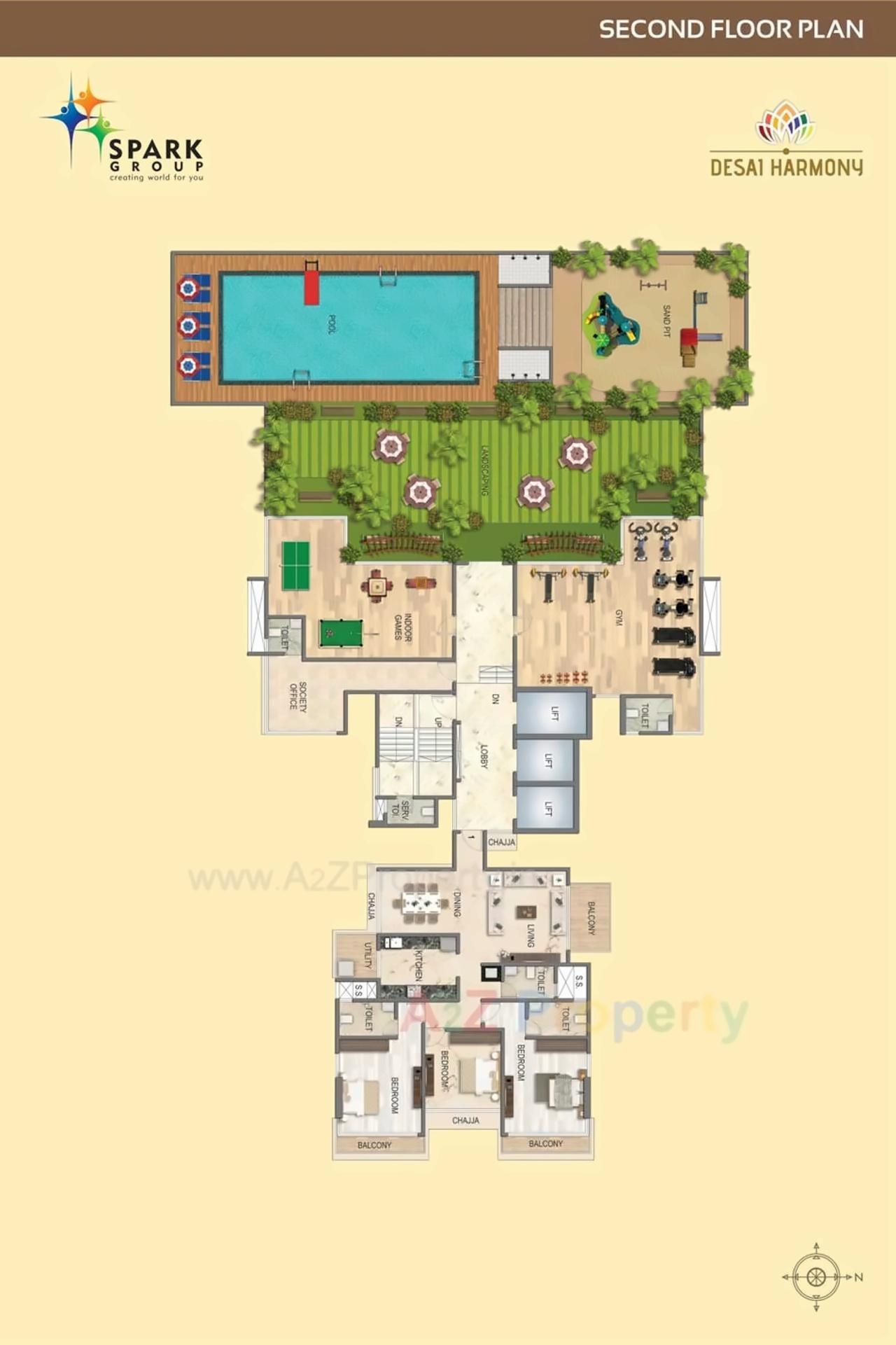 Layout of real estate project Desai Harmony located at Mumbai-city, MumbaiCity, Maharashtra