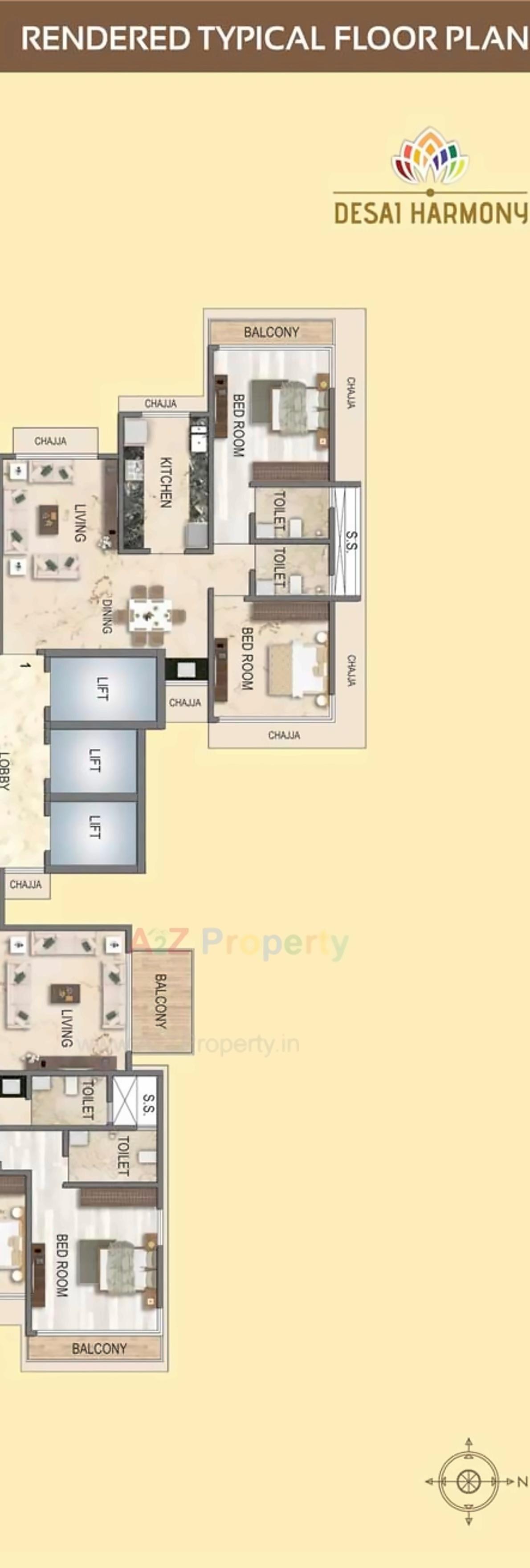 Layout of real estate project Desai Harmony located at Mumbai-city, MumbaiCity, Maharashtra