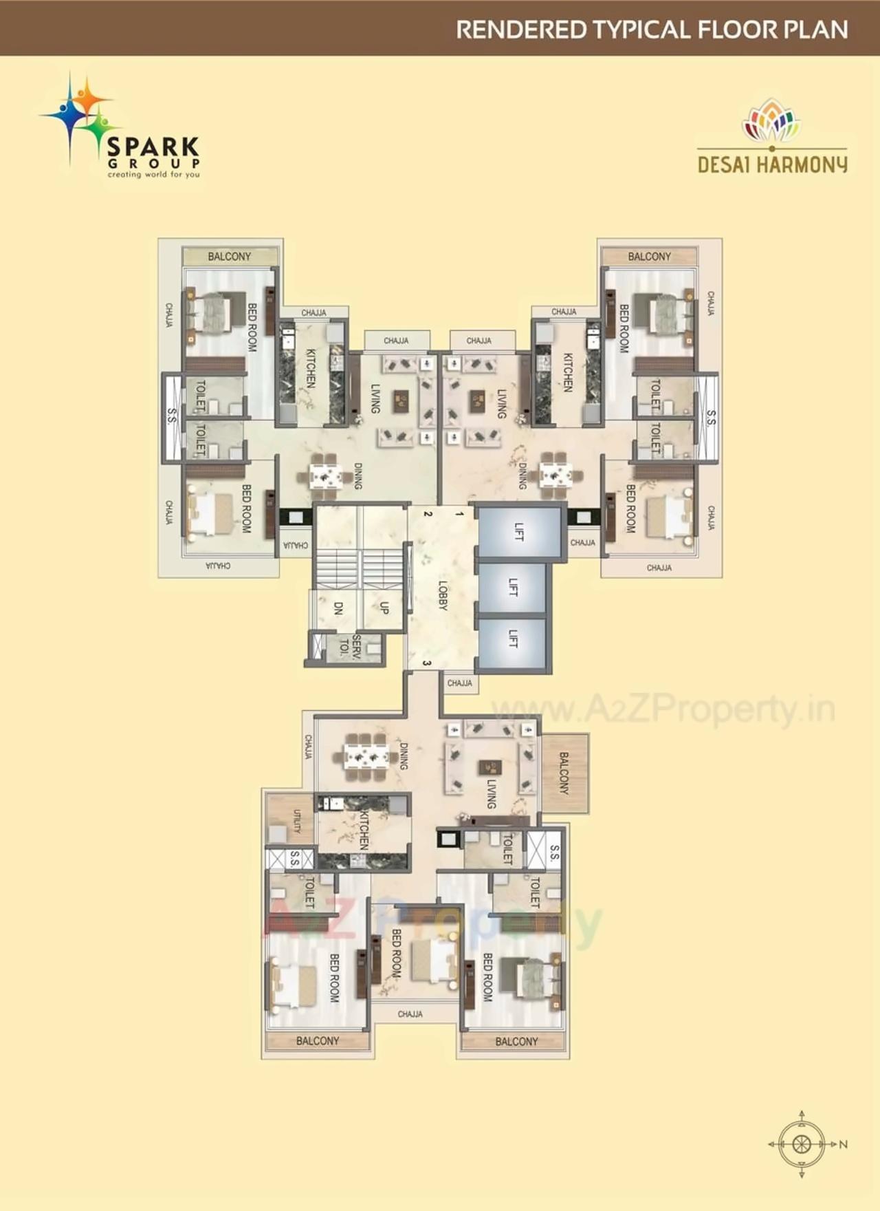 Layout of real estate project Desai Harmony located at Mumbai-city, MumbaiCity, Maharashtra