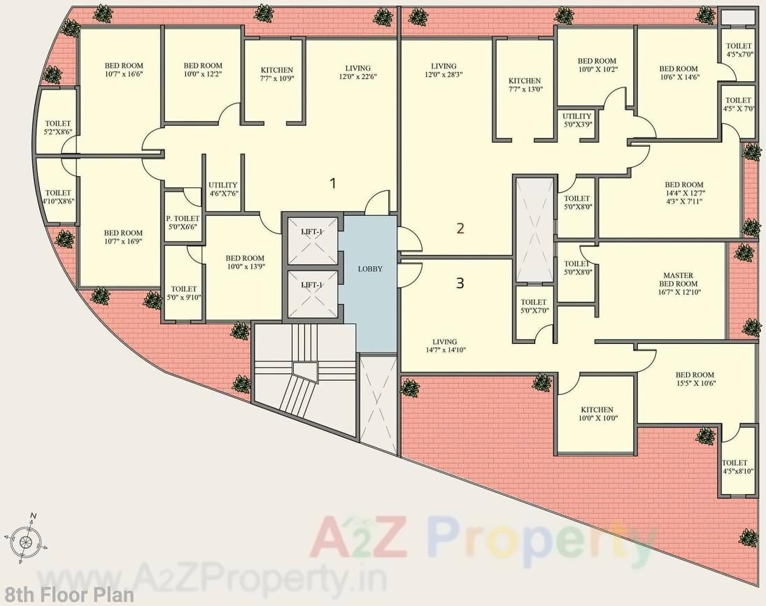 Layout of real estate project Desai Oceanic 11th 12th Floor located at Mumbai-city, MumbaiCity, Maharashtra