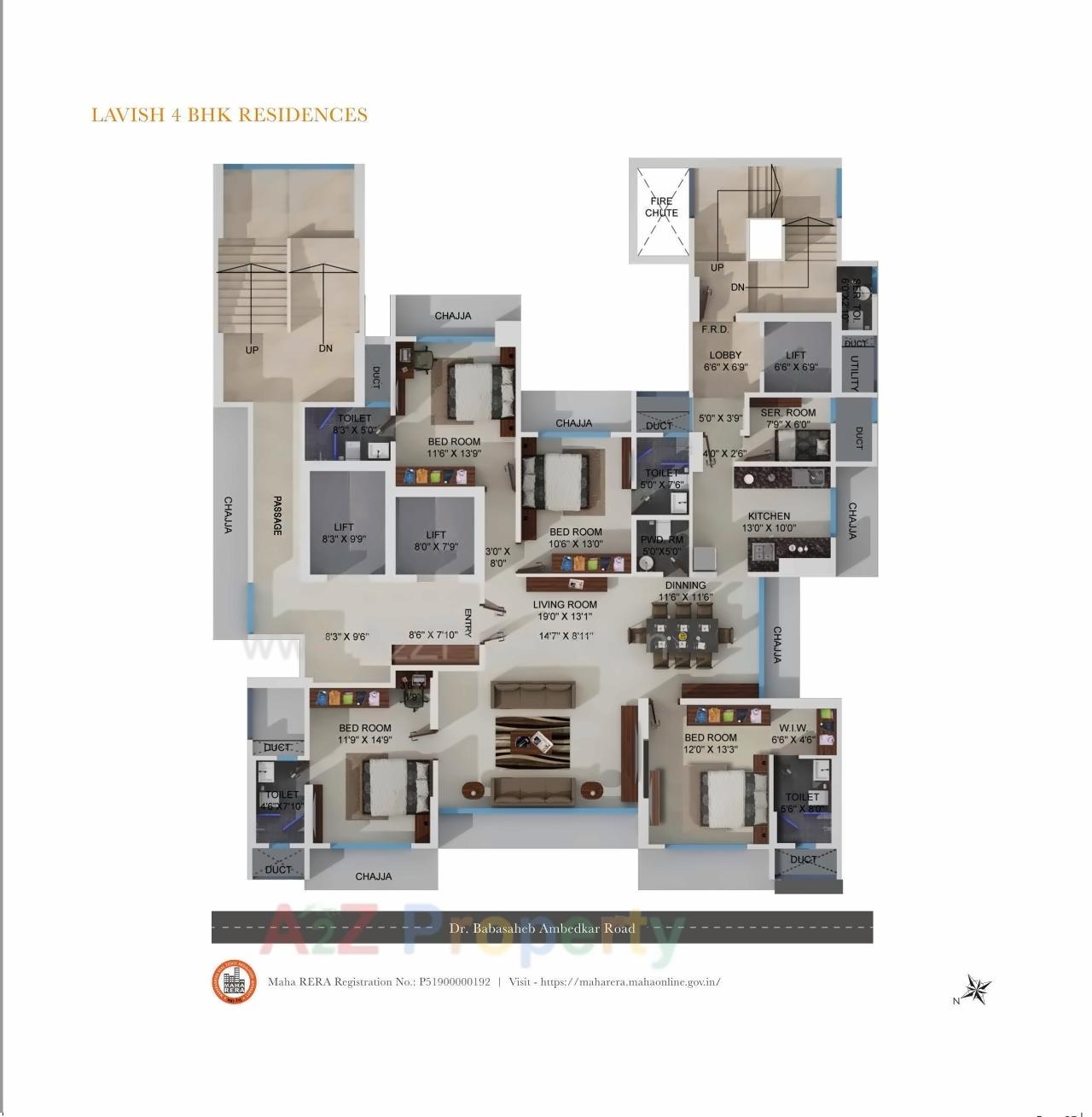 Layout of real estate project Ekta Invictus located at Fnorth400014, MumbaiCity, Maharashtra