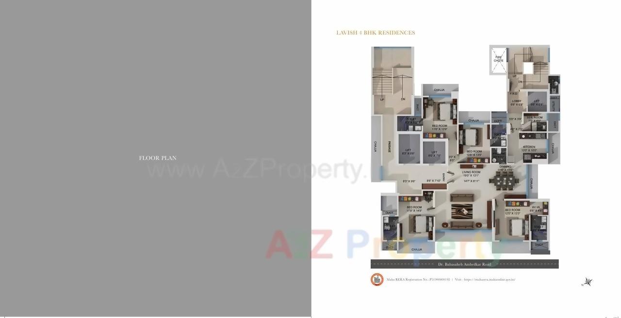 Layout of real estate project Ekta Invictus located at Fnorth400014, MumbaiCity, Maharashtra