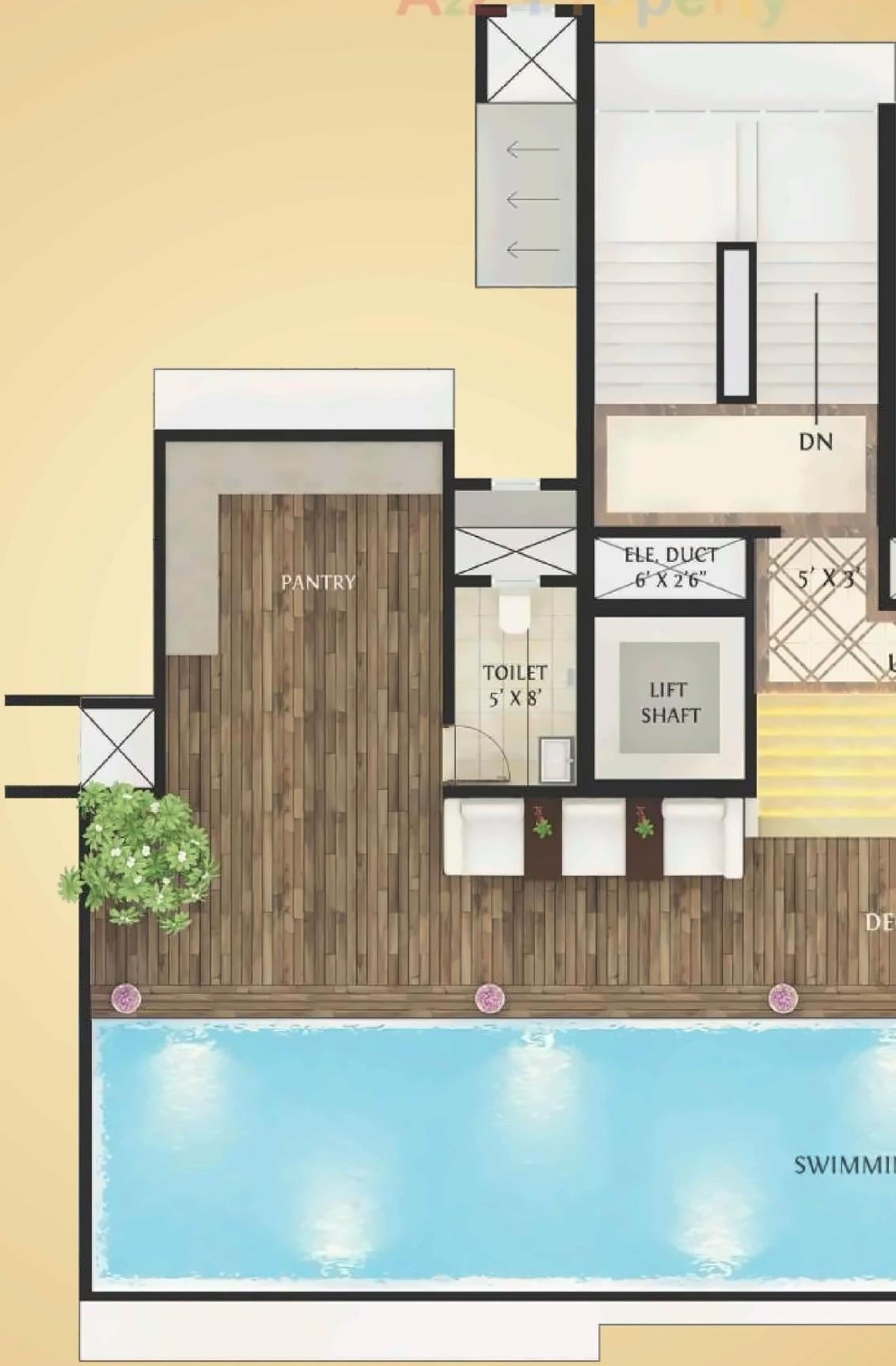Layout of real estate project Elanza located at Gsouth400025, MumbaiCity, Maharashtra