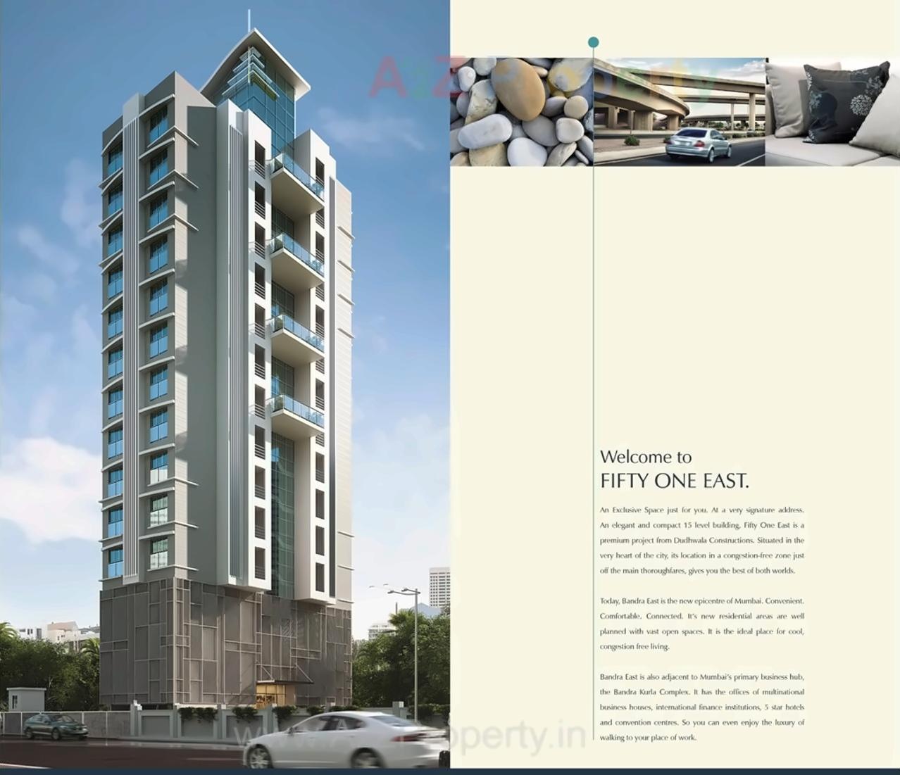 3D Elevation of real estate project Fifty One East located at E400008, MumbaiCity, Maharashtra