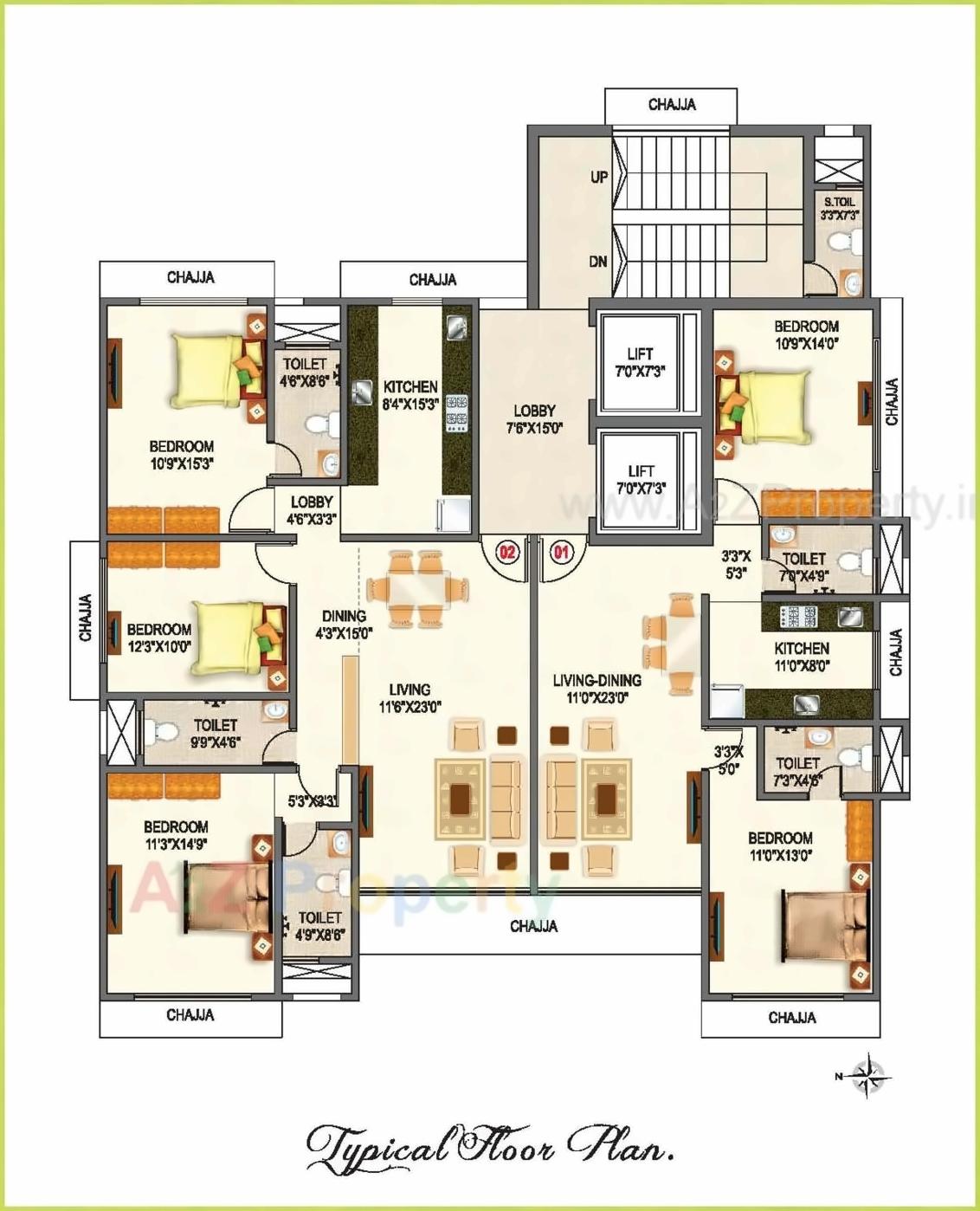 Layout of real estate project Fortune Mignas located at E400008, MumbaiCity, Maharashtra