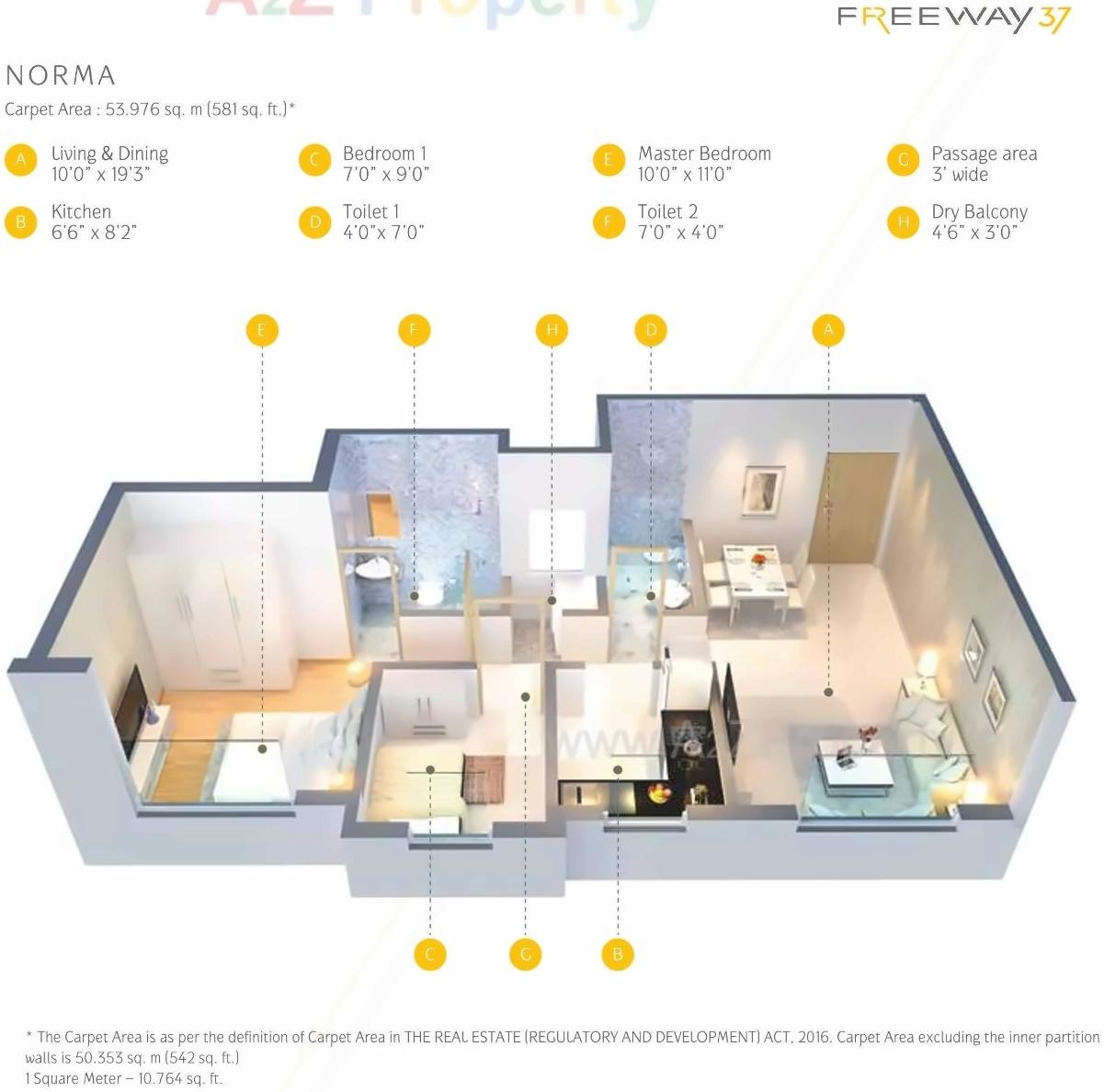 Layout of real estate project Freeway located at Fnorth400022, MumbaiCity, Maharashtra