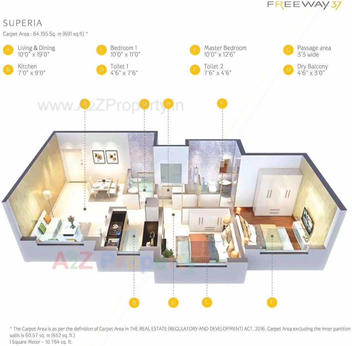 Layout of real estate project Freeway located at Fnorth400022, MumbaiCity, Maharashtra