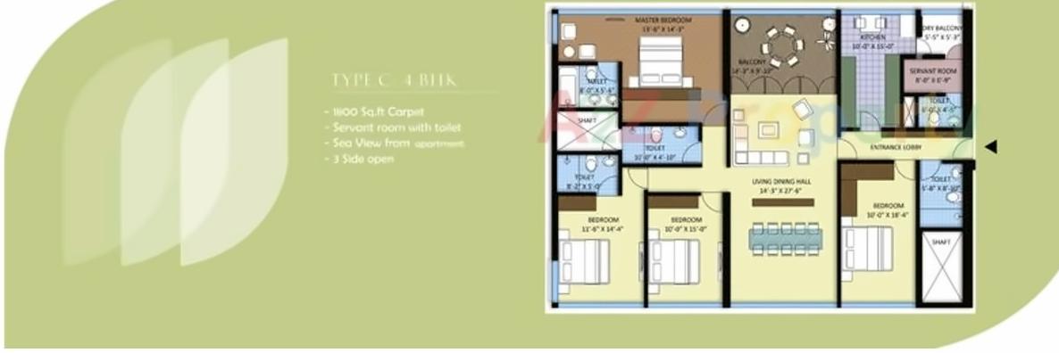 Layout of real estate project Grove Towers located at Fnorth400014, MumbaiCity, Maharashtra