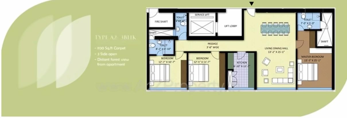 Layout of real estate project Grove Towers located at Fnorth400014, MumbaiCity, Maharashtra
