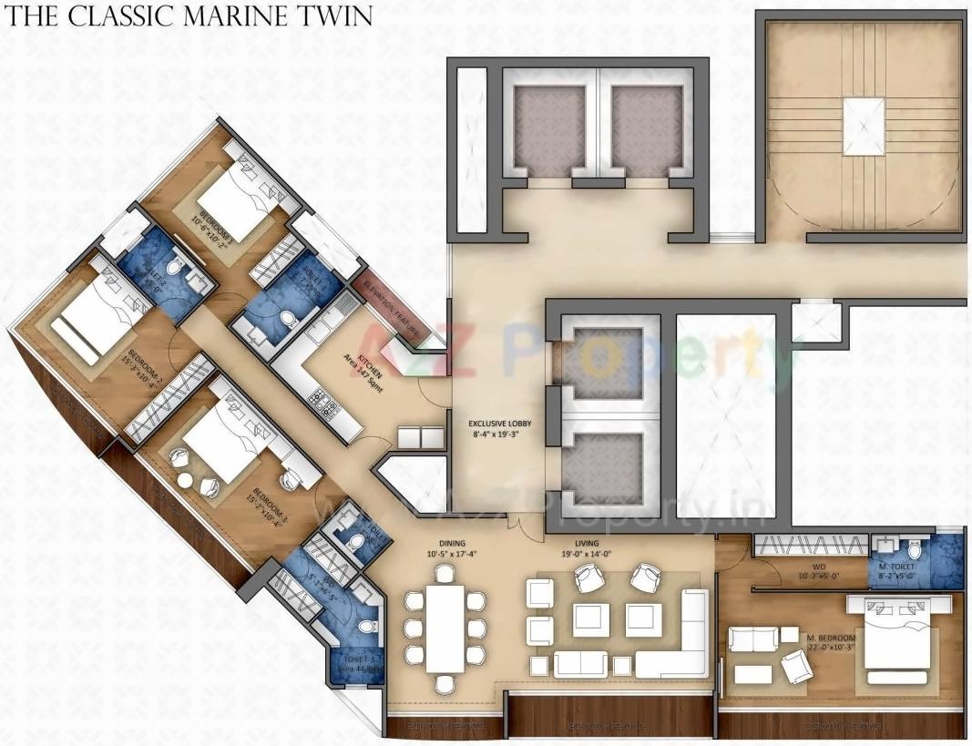 Layout of real estate project Hbs Marineview located at Abcd400002, MumbaiCity, Maharashtra