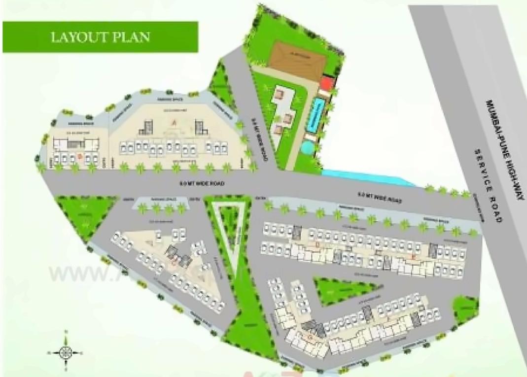 Layout of real estate project Hillwood located at Mumbai-city, MumbaiCity, Maharashtra