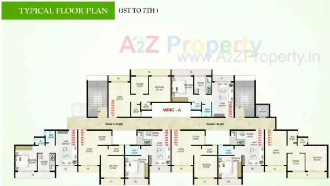Layout of real estate project Hillwood located at Mumbai-city, MumbaiCity, Maharashtra