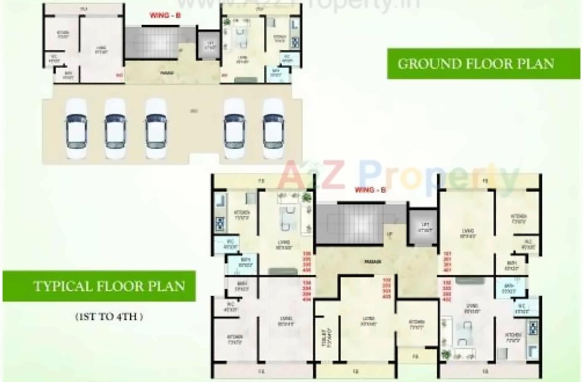 Layout of real estate project Hillwood located at Mumbai-city, MumbaiCity, Maharashtra