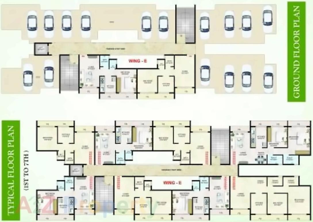 Layout of real estate project Hillwood located at Mumbai-city, MumbaiCity, Maharashtra