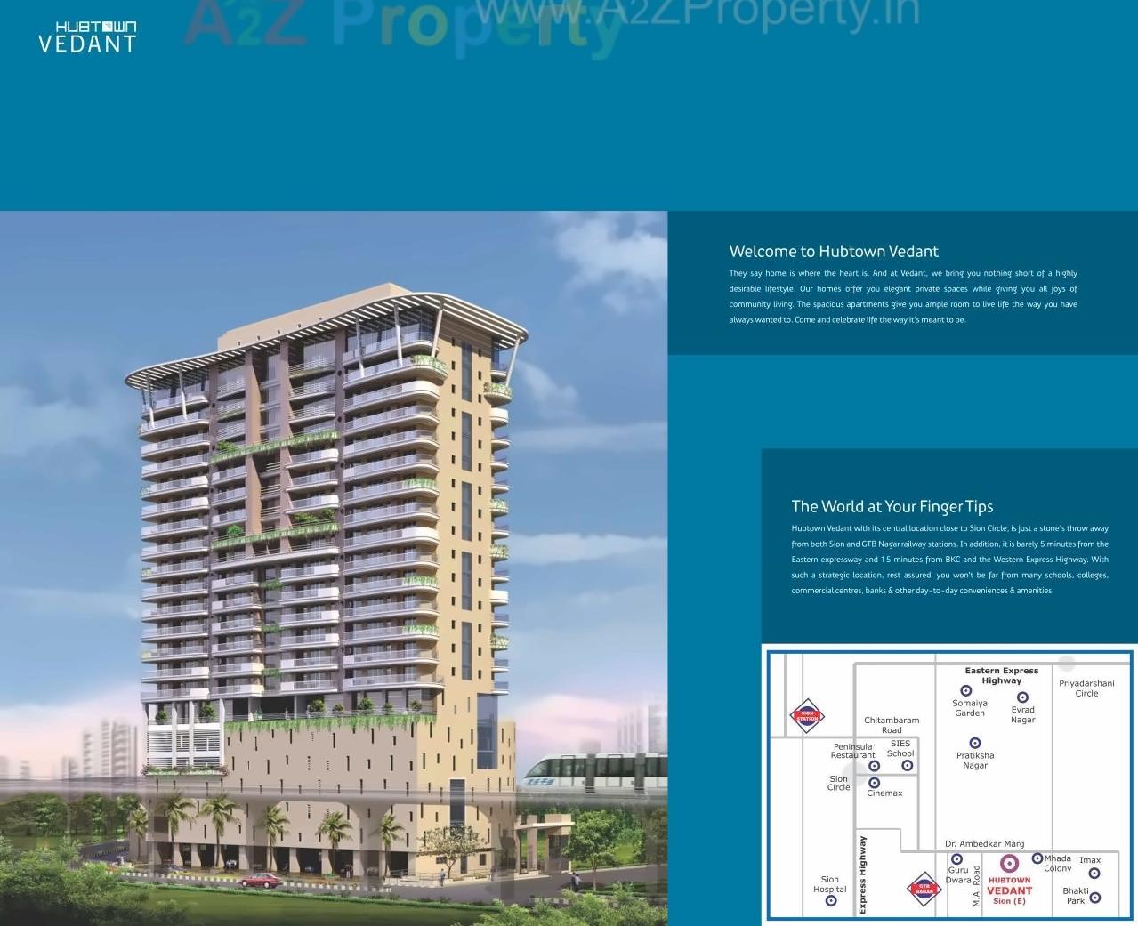 3D Elevation of real estate project Hubtown Vedant  14th To 18th Floor located at Mumbai-city, MumbaiCity, Maharashtra