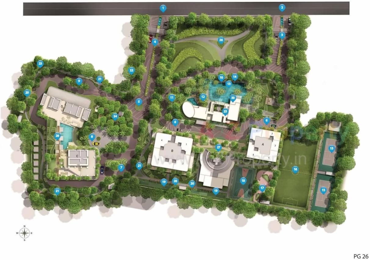 Layout of real estate project Indiabulls Blu Tower located at Gsouth400013, MumbaiCity, Maharashtra