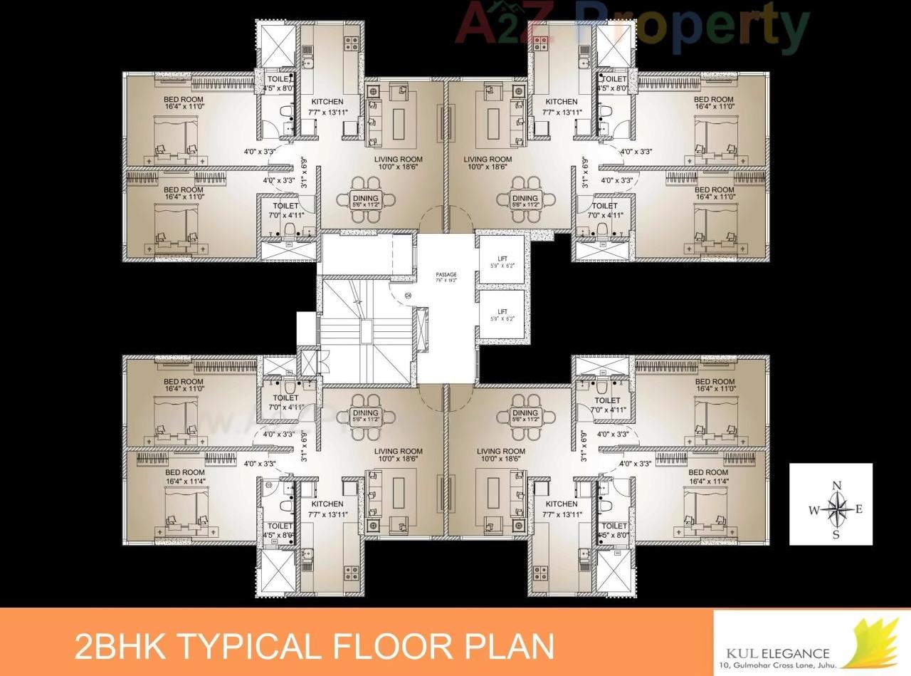 Layout of real estate project Kul Elegance located at Mumbai-city, MumbaiCity, Maharashtra