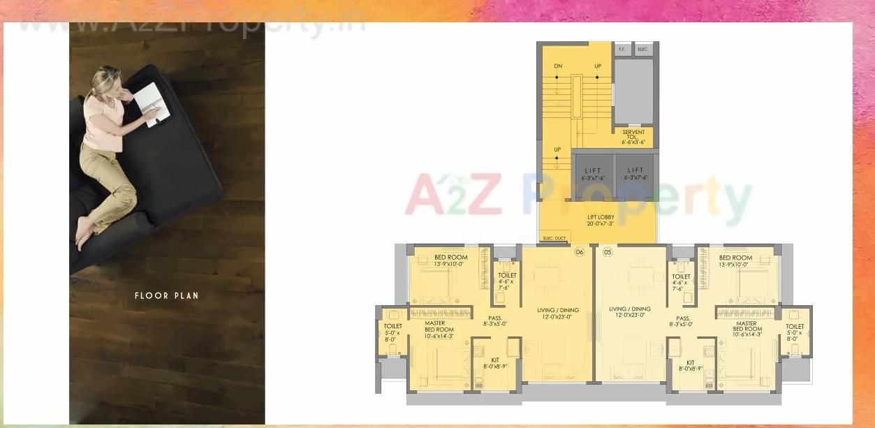 Layout of real estate project Lifescapes Mirage located at Gnorth400016, MumbaiCity, Maharashtra