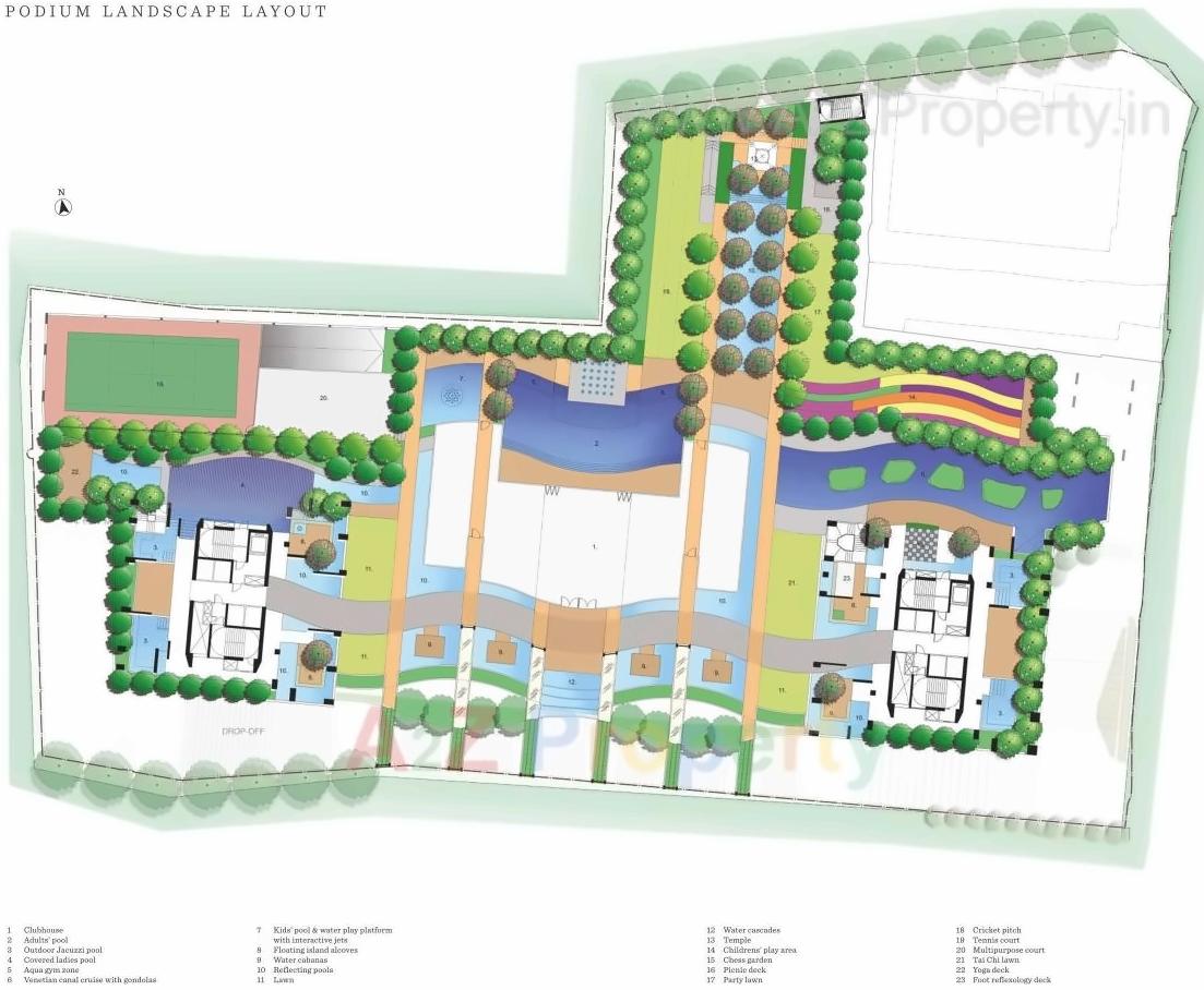 Layout of real estate project Lodha Azzuro located at Fsouth400033, MumbaiCity, Maharashtra
