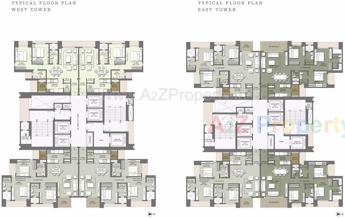Layout of real estate project Lodha Azzuro located at Fsouth400033, MumbaiCity, Maharashtra