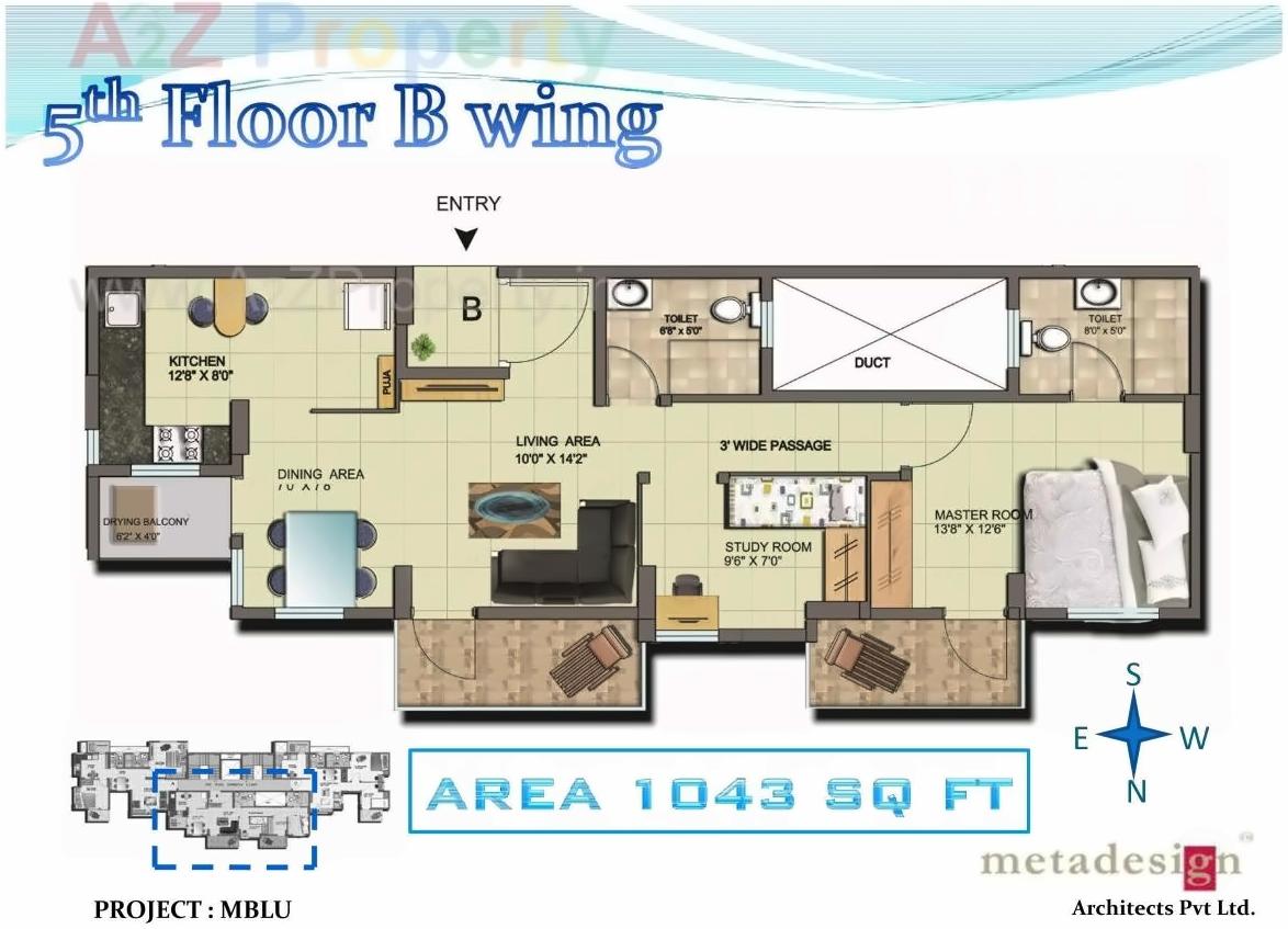 Layout of real estate project Mblu located at Mumbai-city, MumbaiCity, Maharashtra
