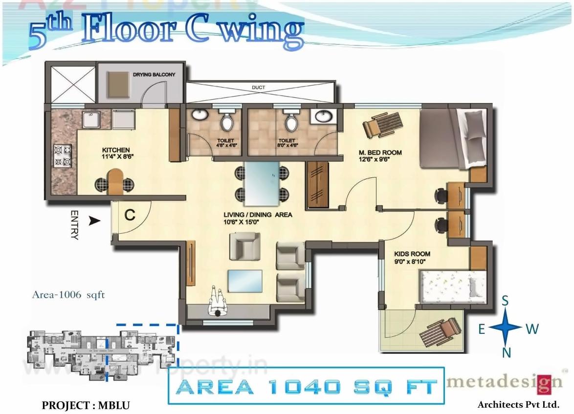 Layout of real estate project Mblu located at Mumbai-city, MumbaiCity, Maharashtra